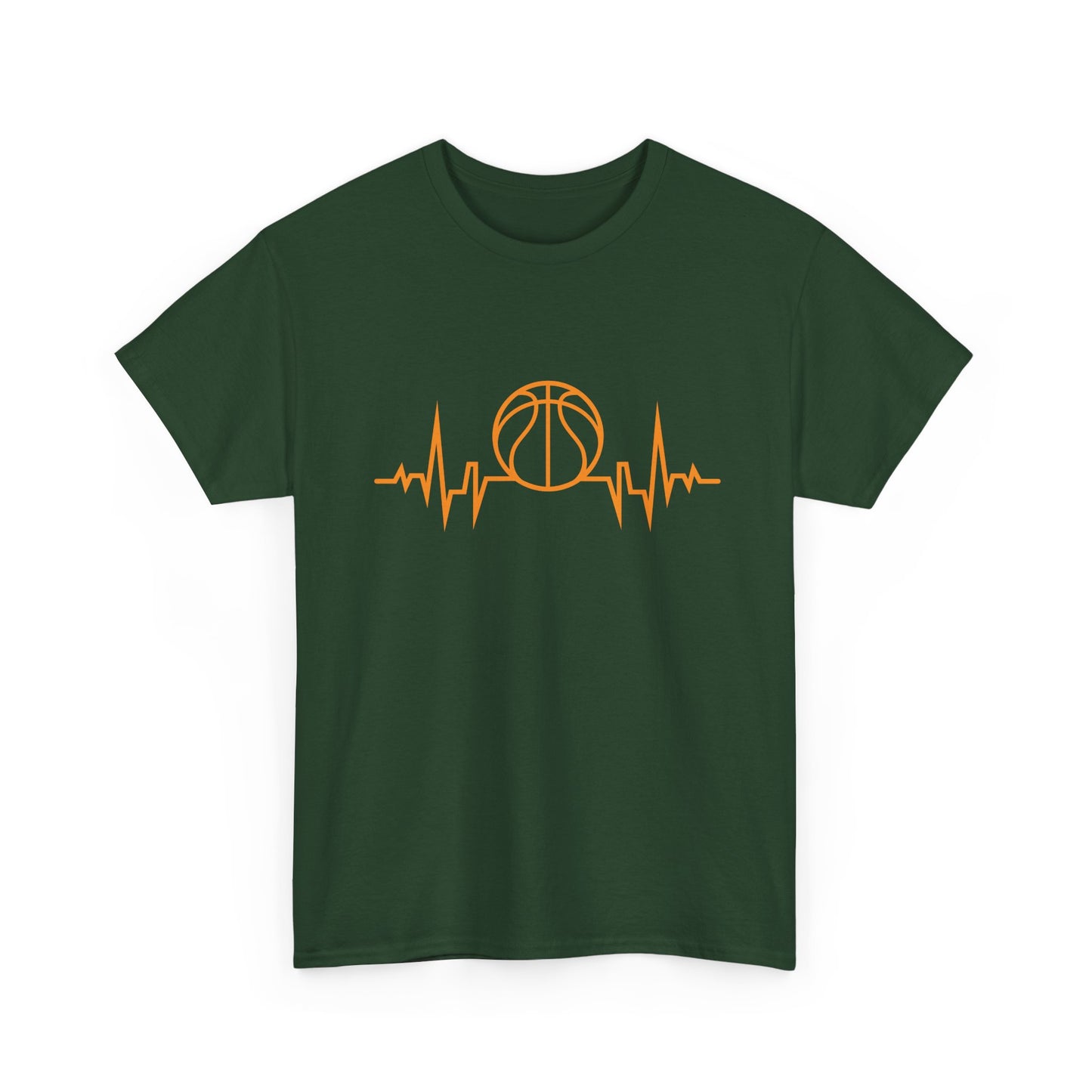 Basketball Heartbeat Tee — Basketball Pulse Graphic T-Shirt
