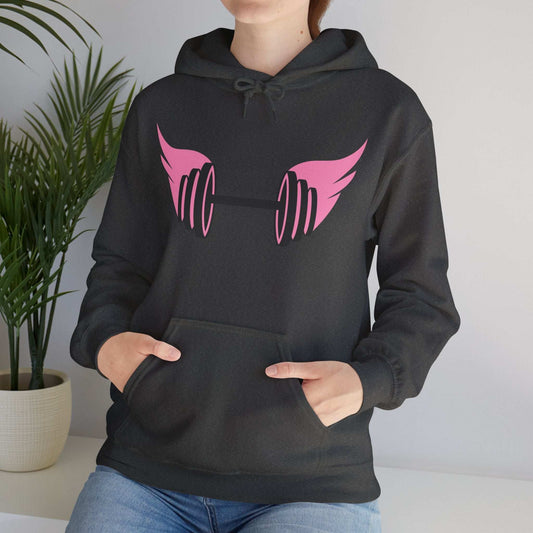 Women's Hoodie - Strong Barbell With Wings