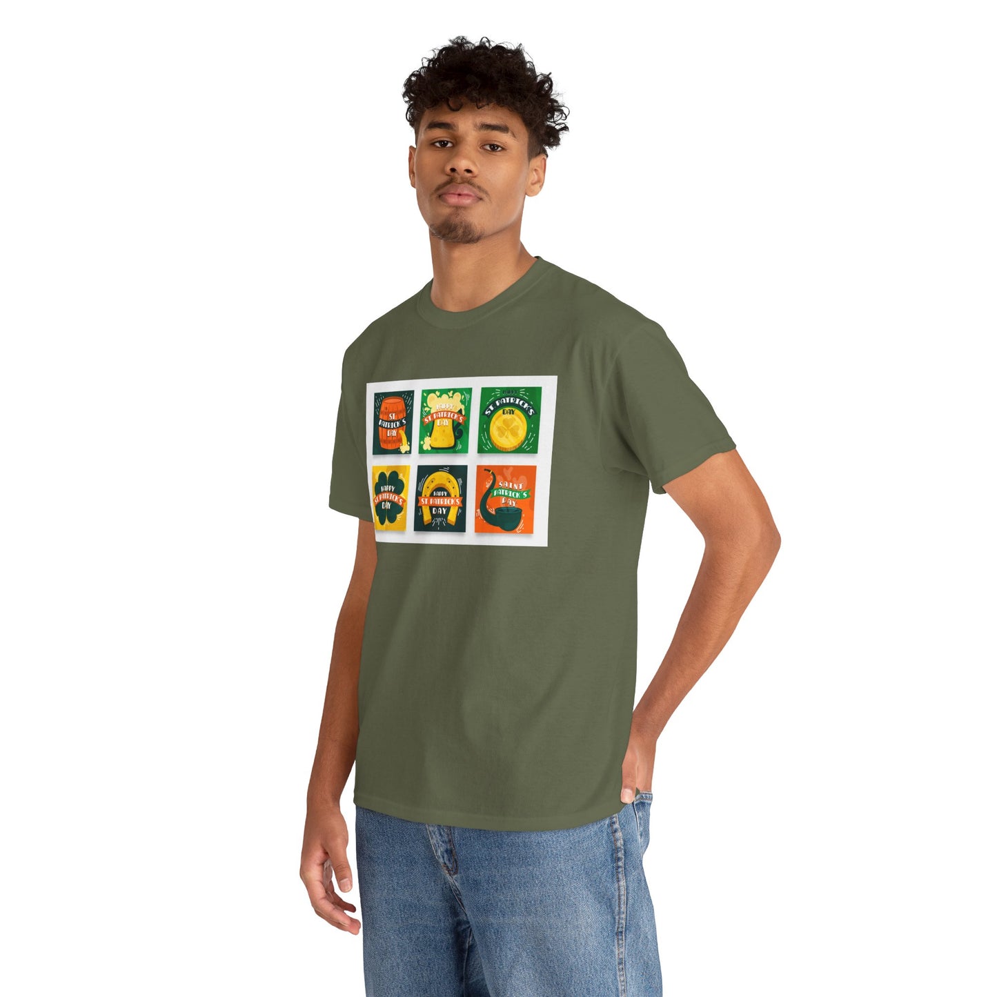Unisex Retro St. Patrick’s Day Icons T-Shirt — Lucky Clover & Beer Graphic Tee (Limited Edition)