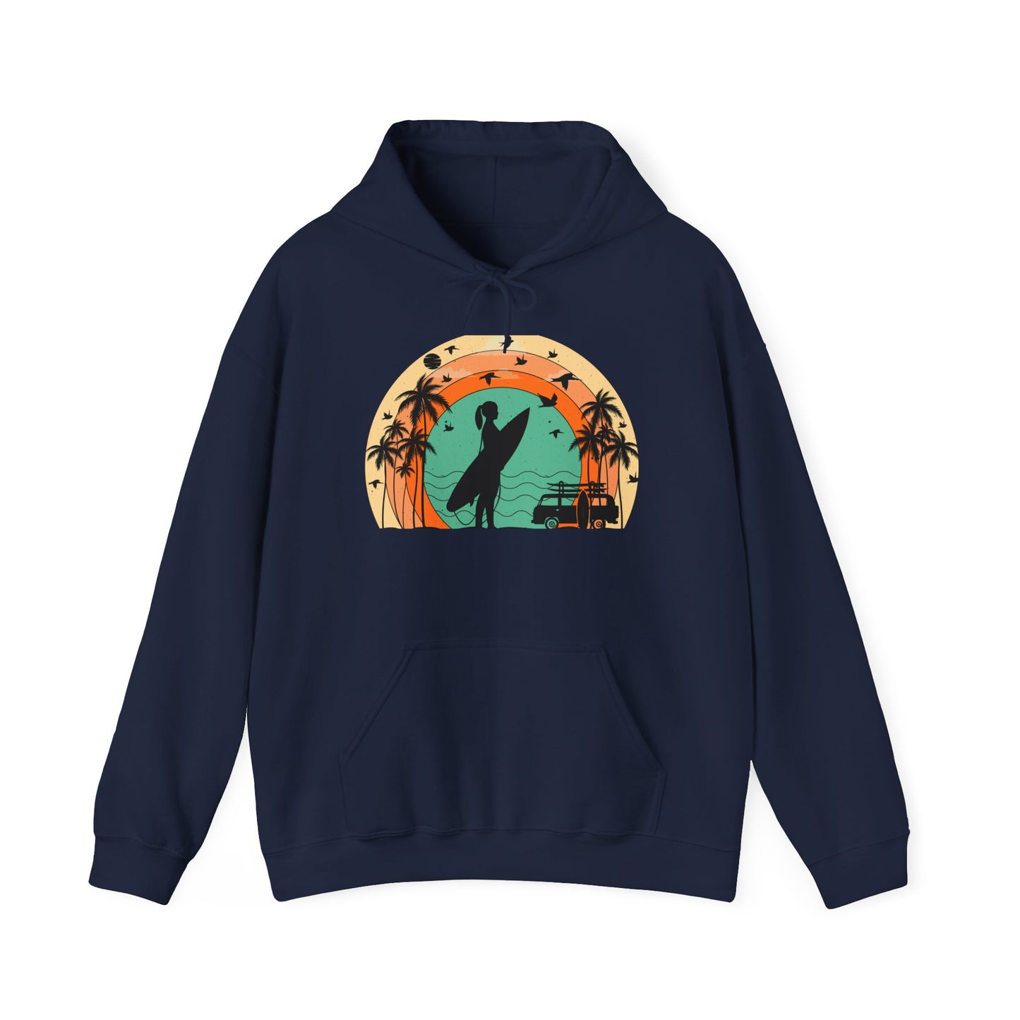 Vintage Retro Surfer Women's Hoodie