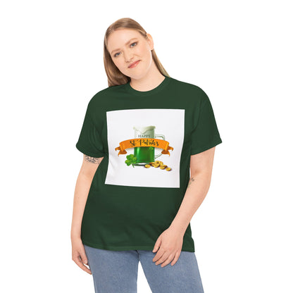 Unisex St. Patrick's Day Tee — 'Happy St. Patrick's' Beer Mug & Gold Coins Design (Limited Edition)