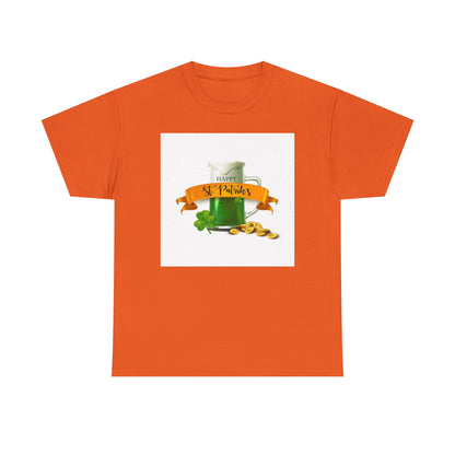 Unisex St. Patrick's Day Tee — 'Happy St. Patrick's' Beer Mug & Gold Coins Design (Limited Edition)