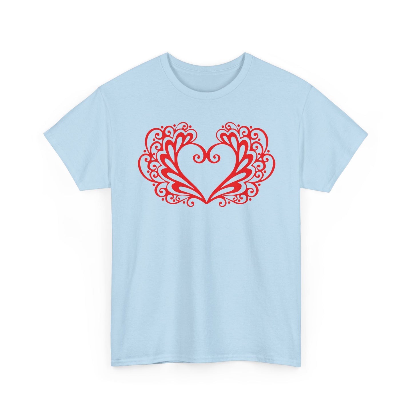 Heart Swirl Graphic Tee — Romantic Red Heart Couple T‑Shirt (Unisex Limited Edition)