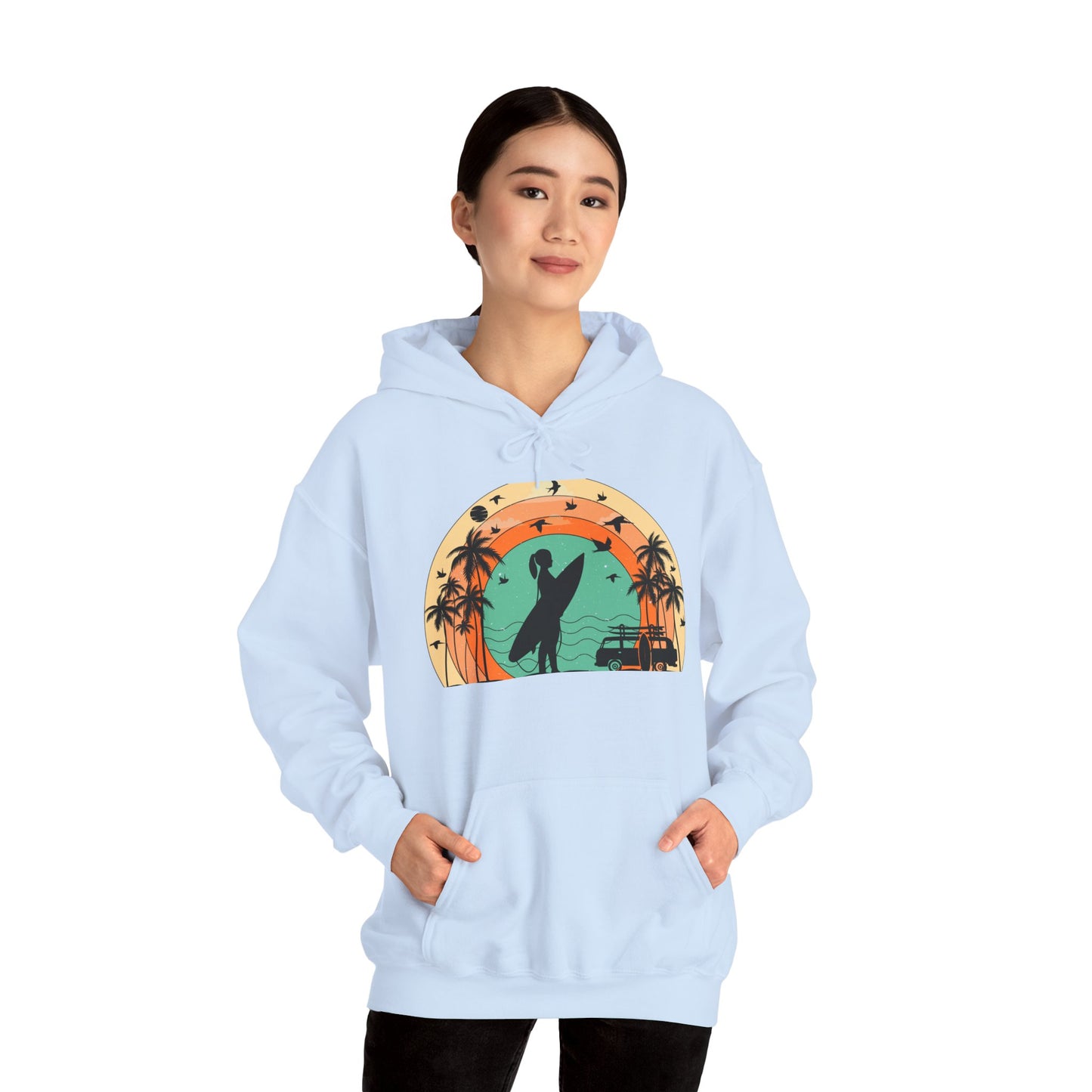 Vintage Retro Surfer Women's Hoodie
