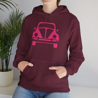 Pink Beetle Car Hoodie - Women's Hoodie
