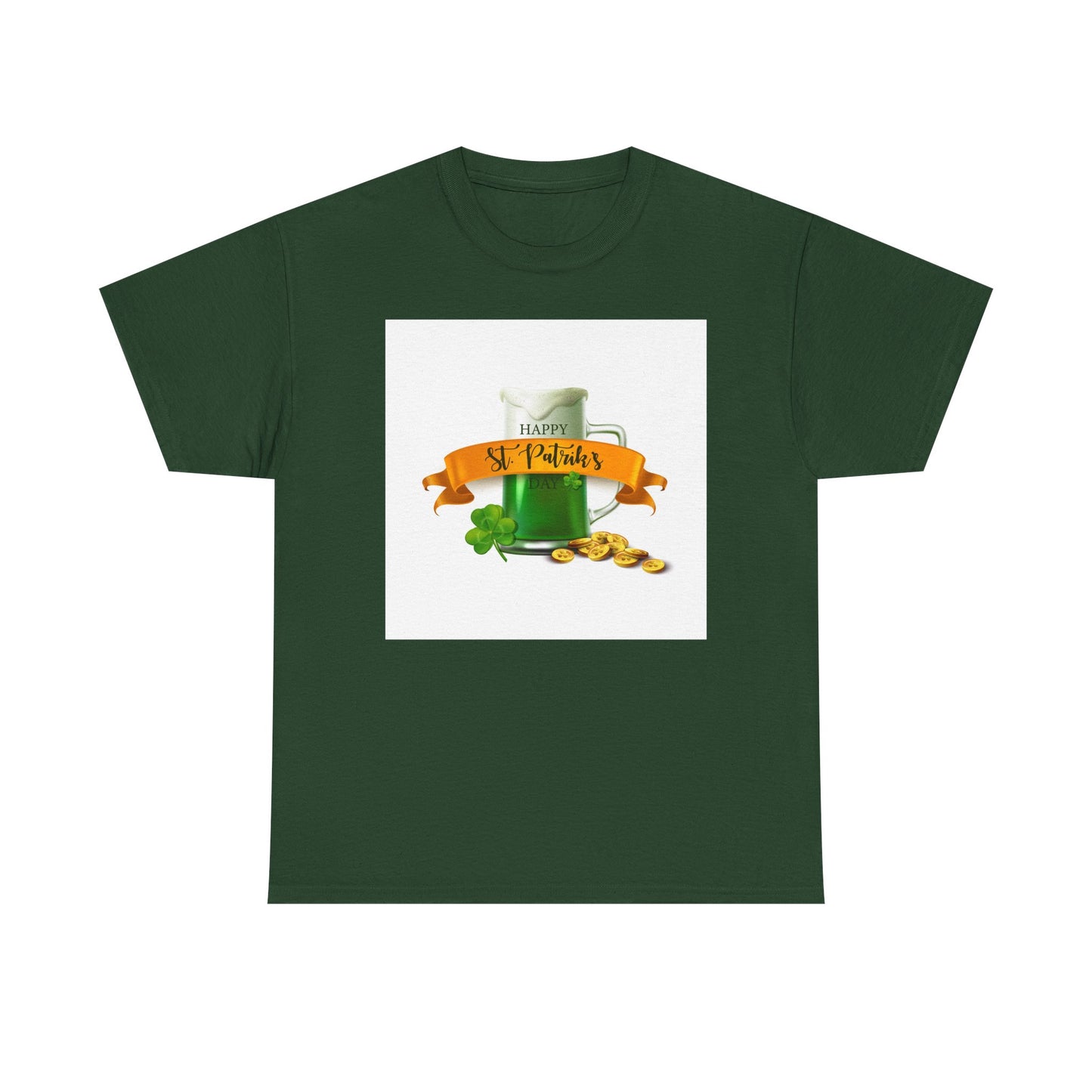 Unisex St. Patrick's Day Tee — 'Happy St. Patrick's' Beer Mug & Gold Coins Design (Limited Edition)