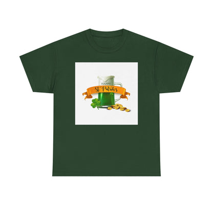 Unisex St. Patrick's Day Tee — 'Happy St. Patrick's' Beer Mug & Gold Coins Design (Limited Edition)