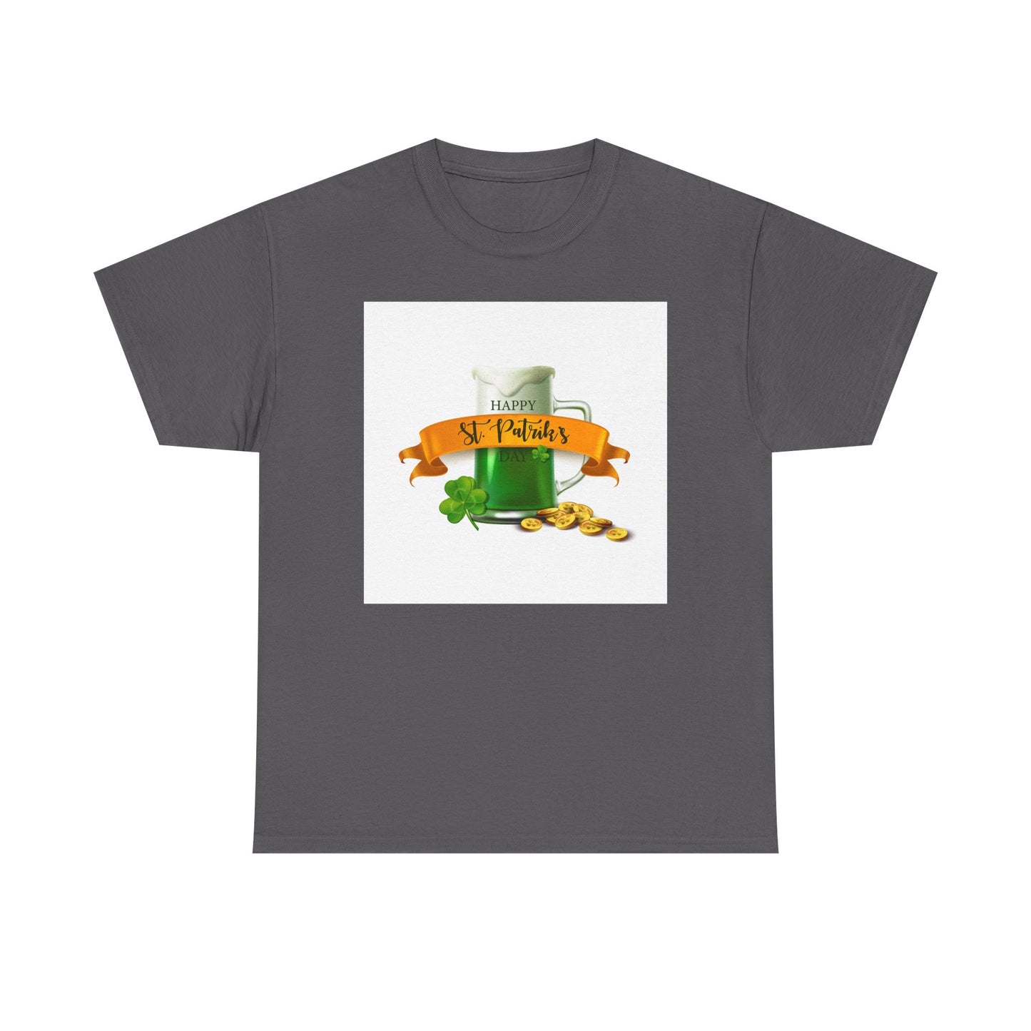 Unisex St. Patrick's Day Tee — 'Happy St. Patrick's' Beer Mug & Gold Coins Design (Limited Edition)
