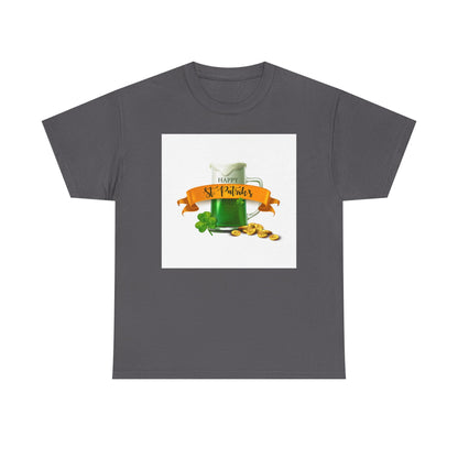 Unisex St. Patrick's Day Tee — 'Happy St. Patrick's' Beer Mug & Gold Coins Design (Limited Edition)