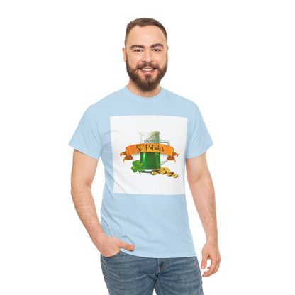 Unisex St. Patrick's Day Tee — 'Happy St. Patrick's' Beer Mug & Gold Coins Design (Limited Edition)