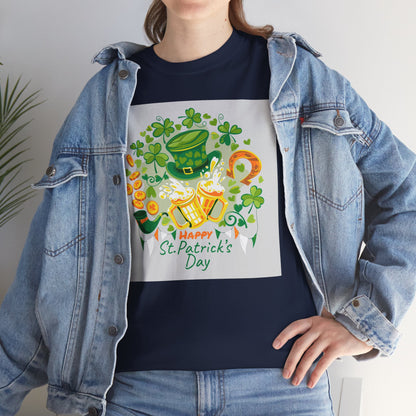 Unisex St. Patrick's Day Tee — 'Happy St. Patrick's Day' Shamrock & Leprechaun Hat Graphic (Limited Edition)