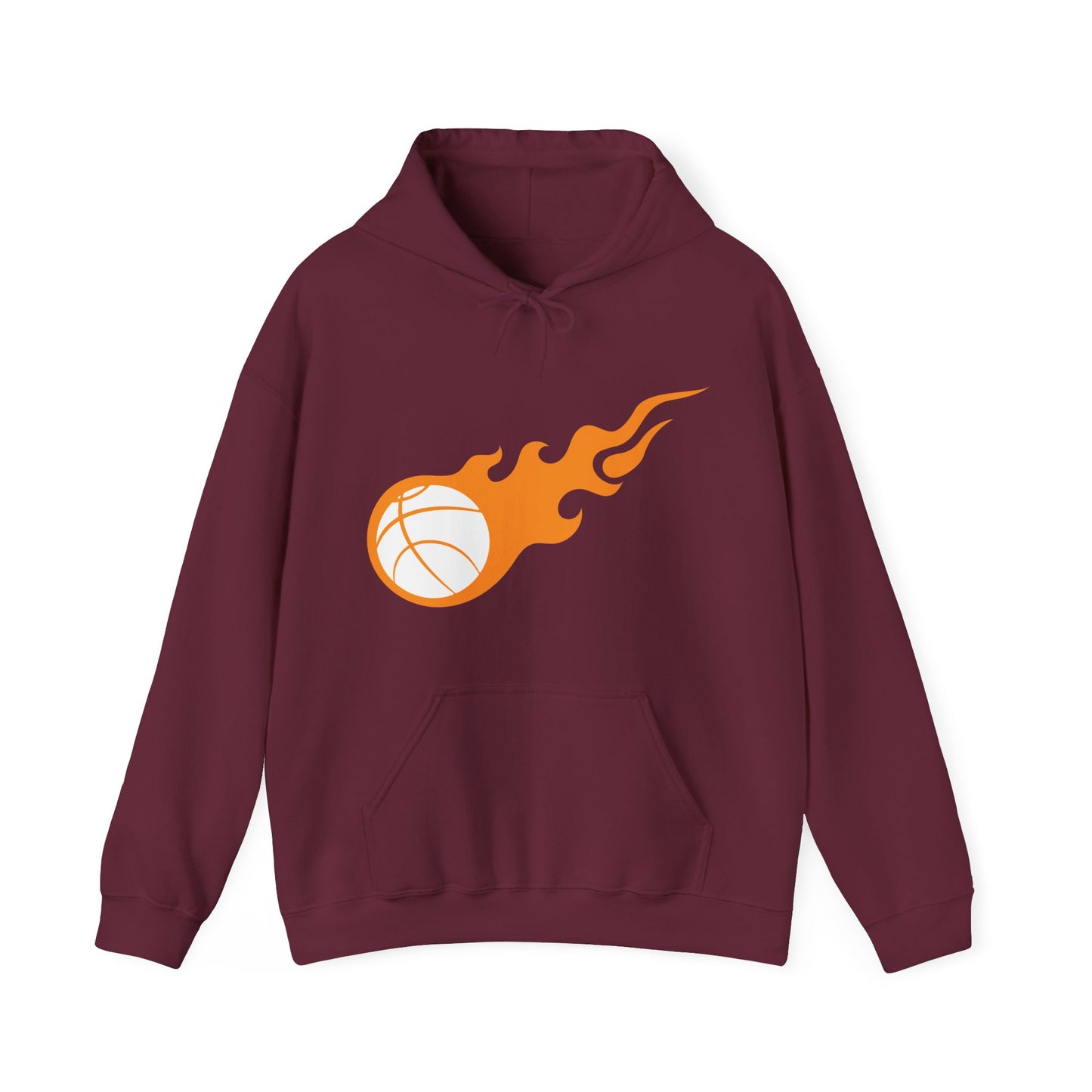 Fire Basketball Hoodie - Men's Varsity Hooded Sweatshirt