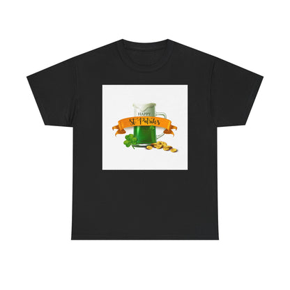 Unisex St. Patrick's Day Tee — 'Happy St. Patrick's' Beer Mug & Gold Coins Design (Limited Edition)