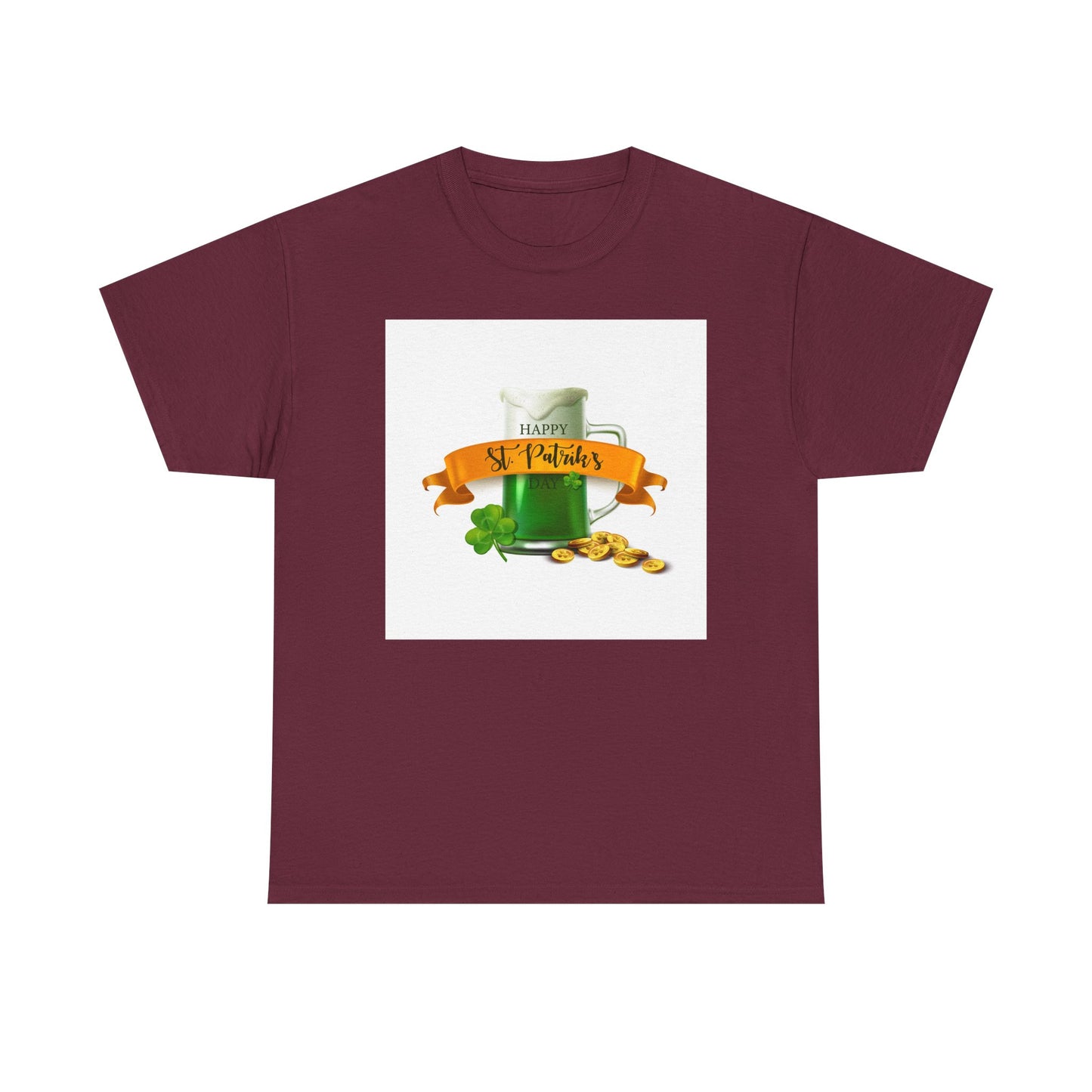 Unisex St. Patrick's Day Tee — 'Happy St. Patrick's' Beer Mug & Gold Coins Design (Limited Edition)
