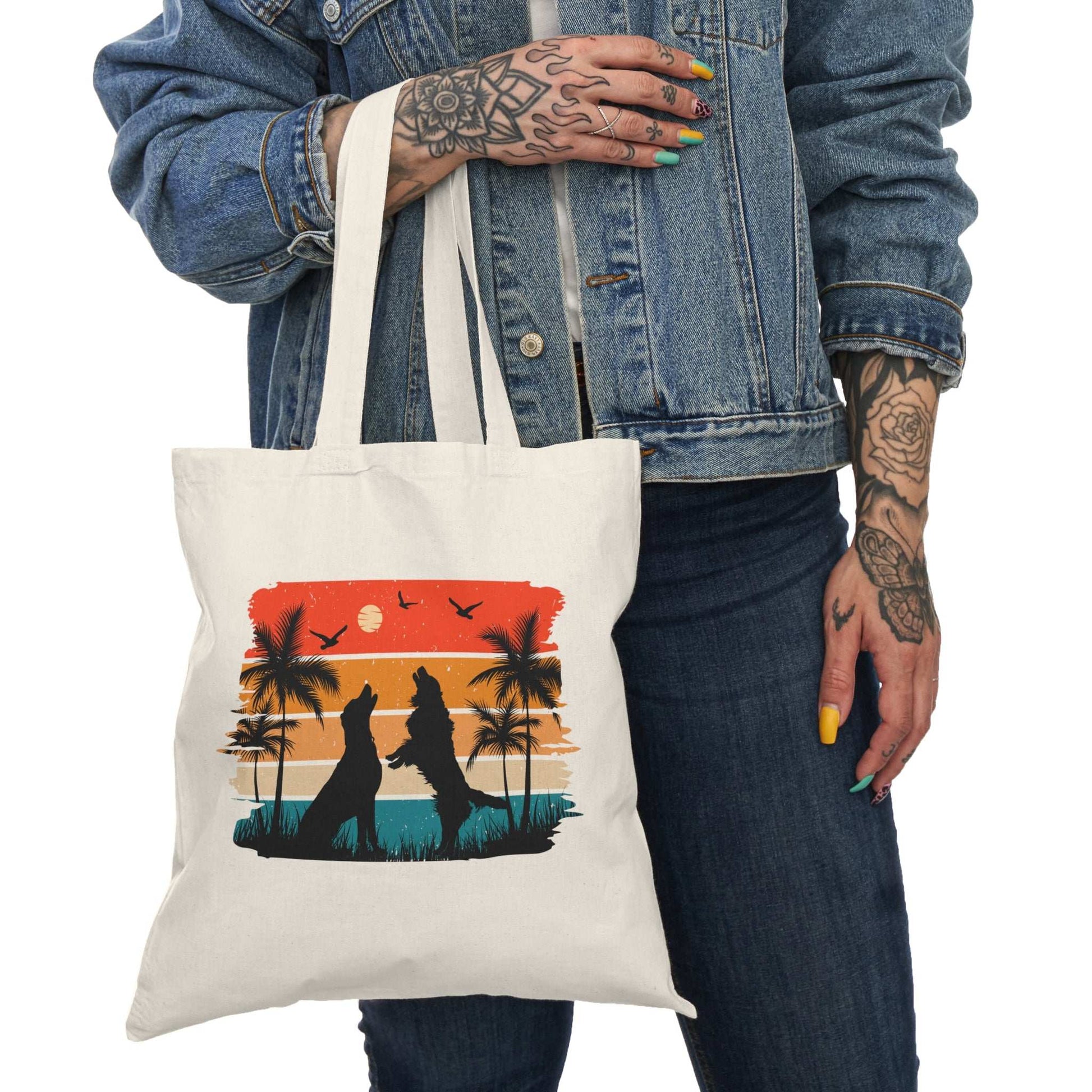 Sunset Doggos Tote Bag
