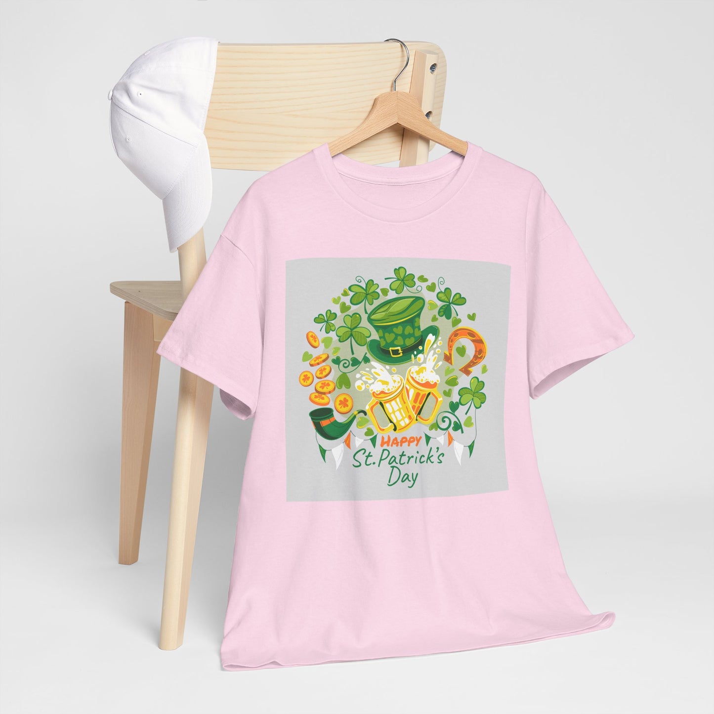 Unisex St. Patrick's Day Tee — 'Happy St. Patrick's Day' Shamrock & Leprechaun Hat Graphic (Limited Edition)