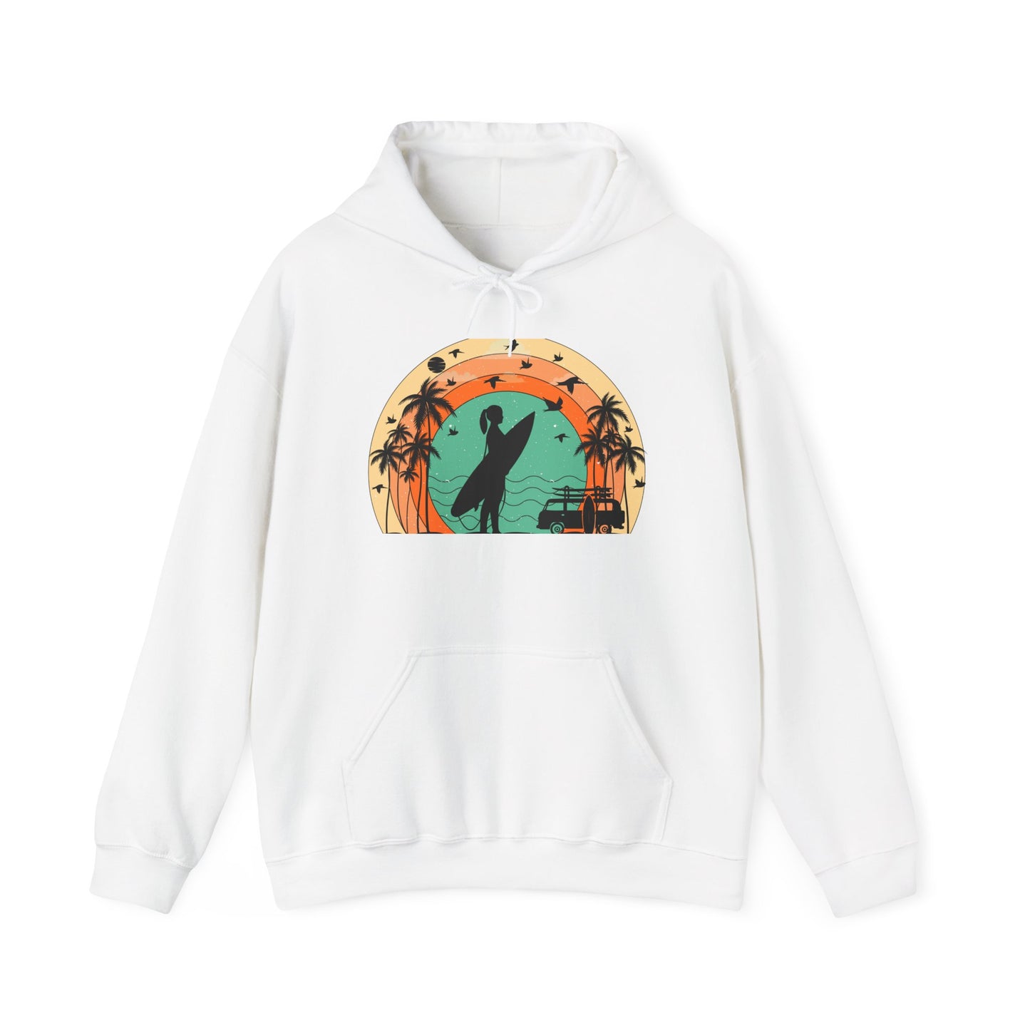 Vintage Retro Surfer Women's Hoodie