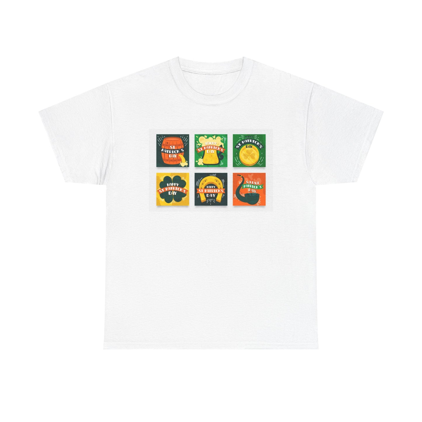 Unisex Retro St. Patrick’s Day Icons T-Shirt — Lucky Clover & Beer Graphic Tee (Limited Edition)