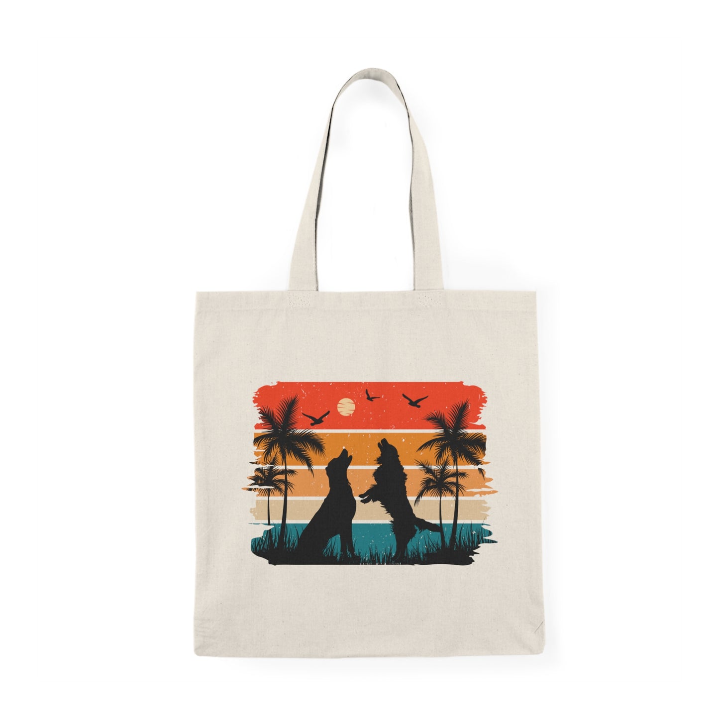 Sunset Doggos Tote Bag