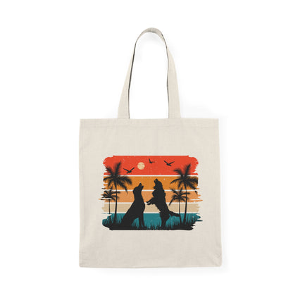 Sunset Doggos Tote Bag