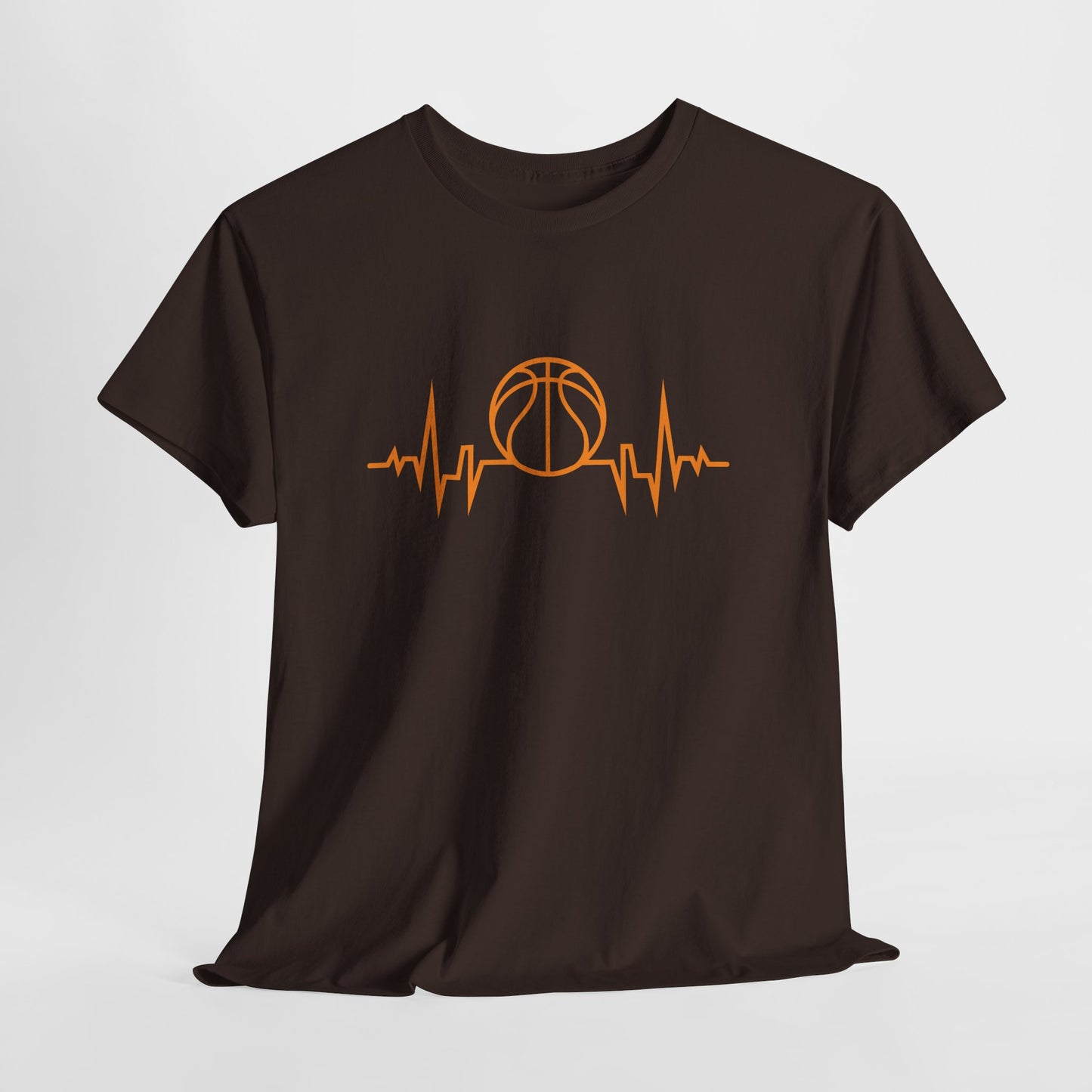 Basketball Heartbeat Tee — Basketball Pulse Graphic T-Shirt