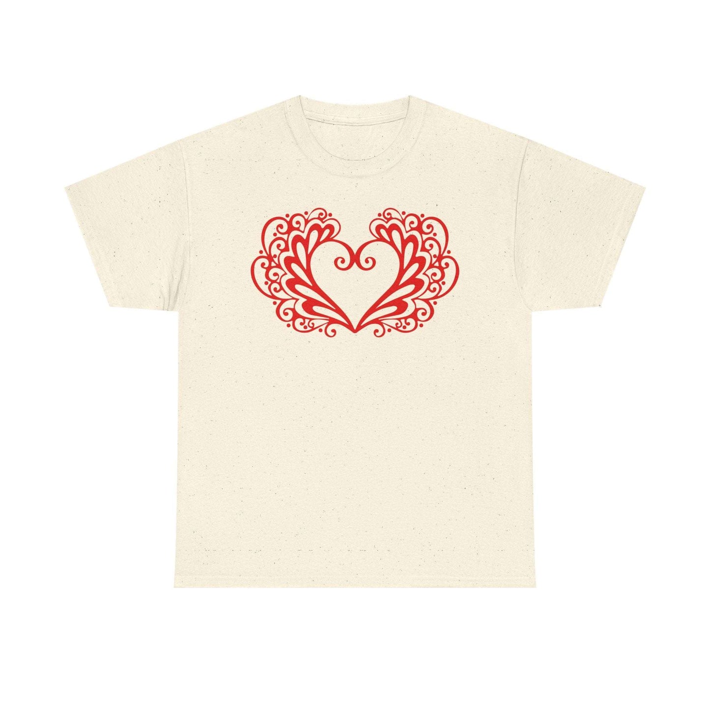 Heart Swirl Graphic Tee — Romantic Red Heart Couple T‑Shirt (Limited Edition)