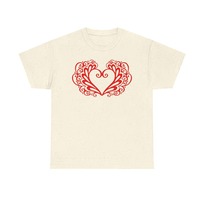Heart Swirl Graphic Tee — Romantic Red Heart Couple T‑Shirt (Limited Edition)