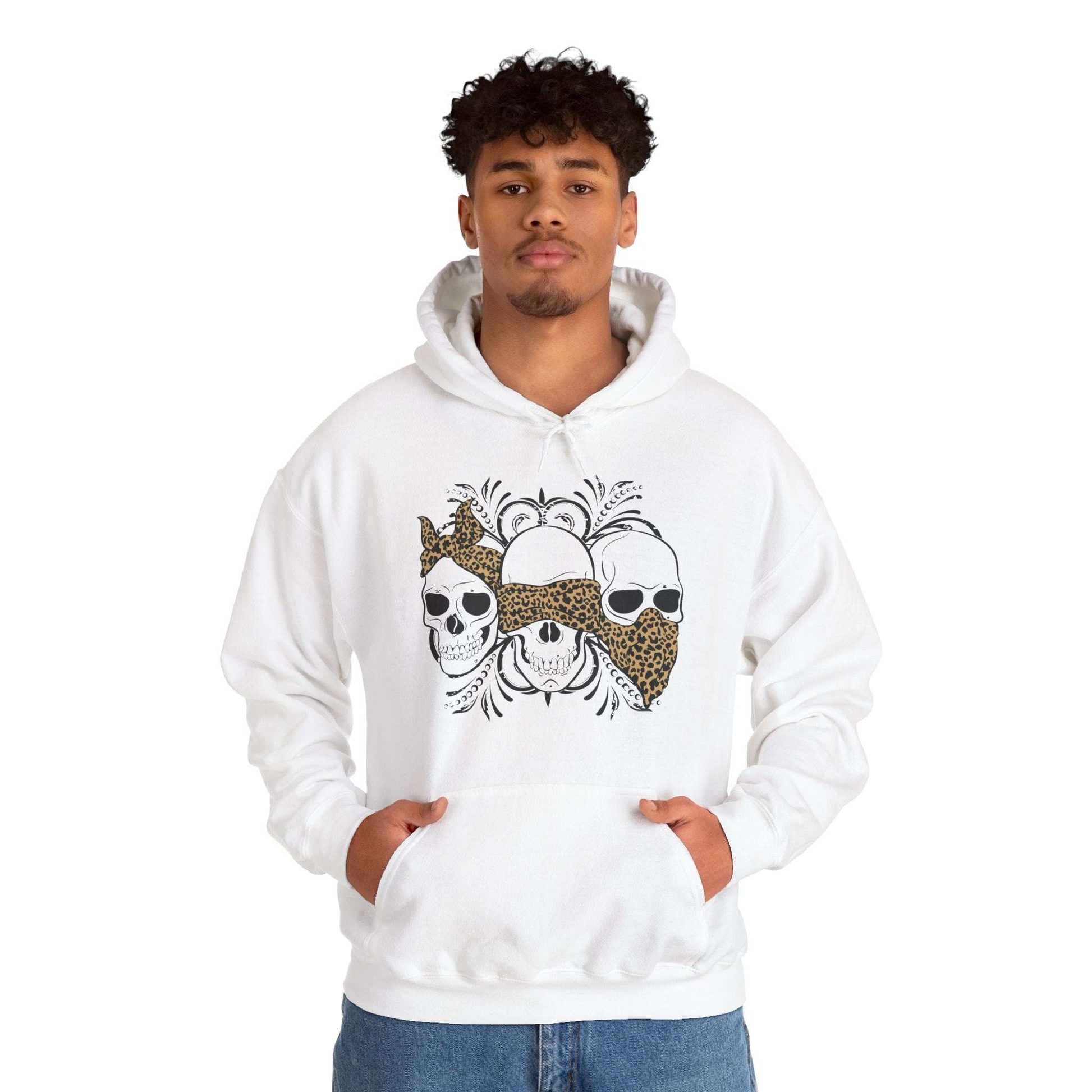 Three Skull Head - Men's Hoodie