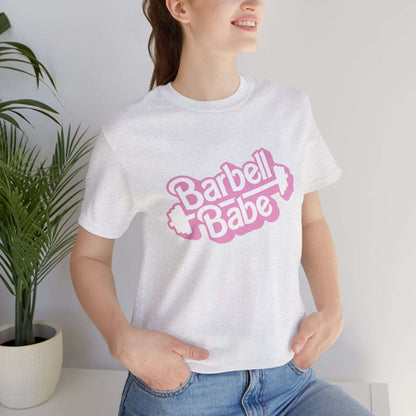 Women's Barbell Babe Tee - Girly and Cute Design
