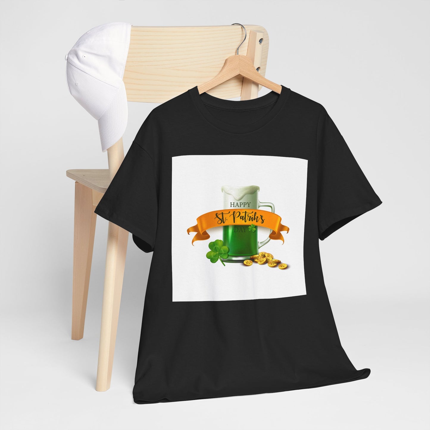 Unisex St. Patrick's Day Tee — 'Happy St. Patrick's' Beer Mug & Gold Coins Design (Limited Edition)