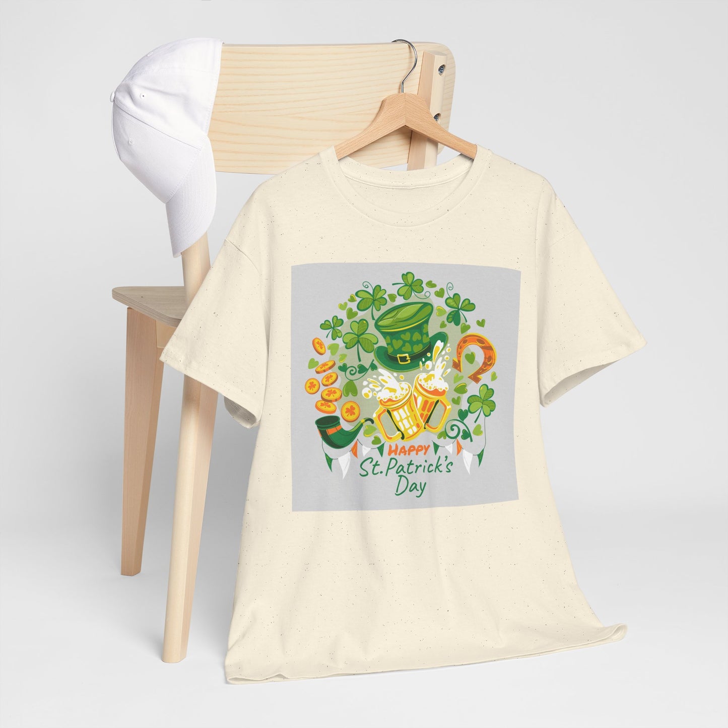 Unisex St. Patrick's Day Tee — 'Happy St. Patrick's Day' Shamrock & Leprechaun Hat Graphic (Limited Edition)