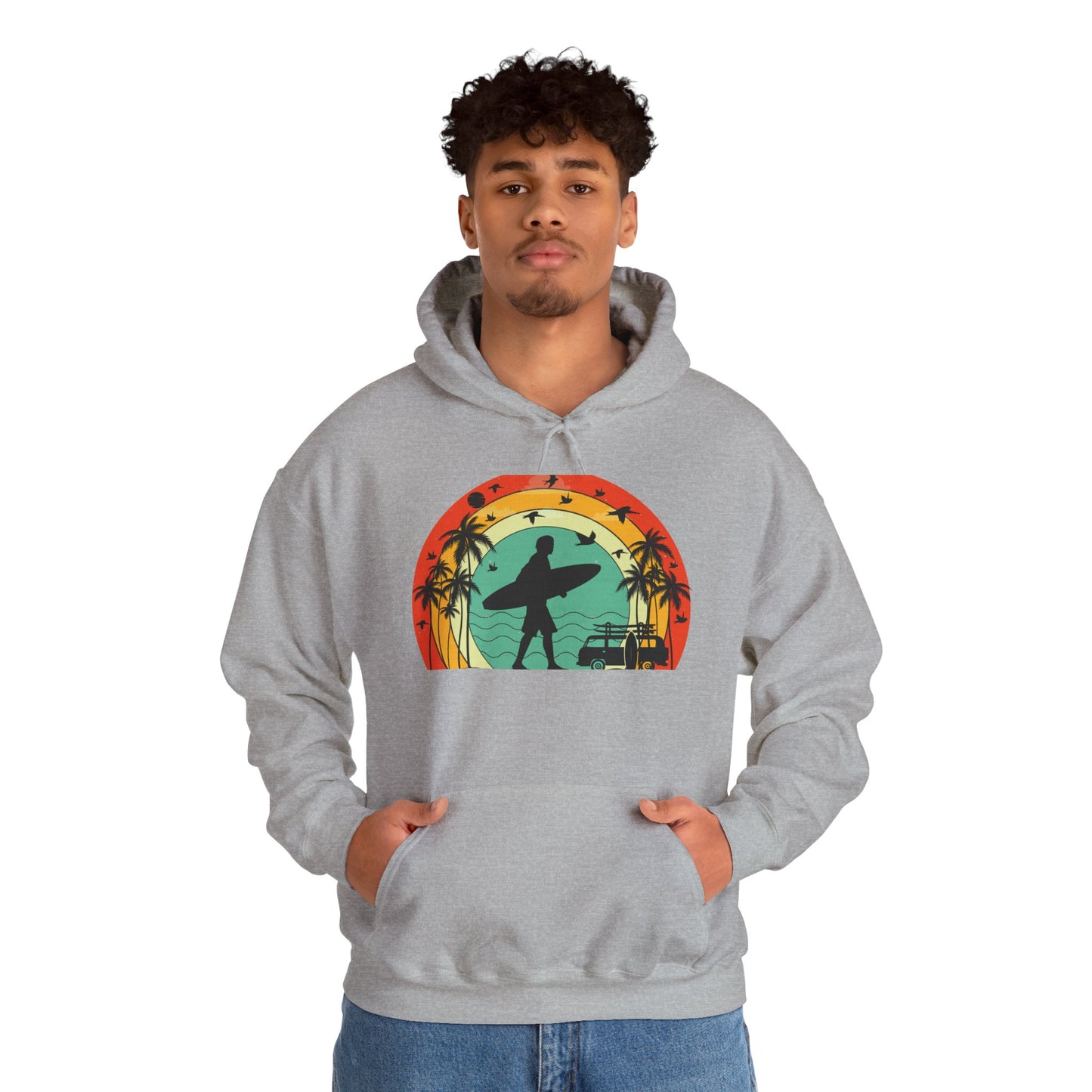 Retro Vintage Surfer Men's Hoodie