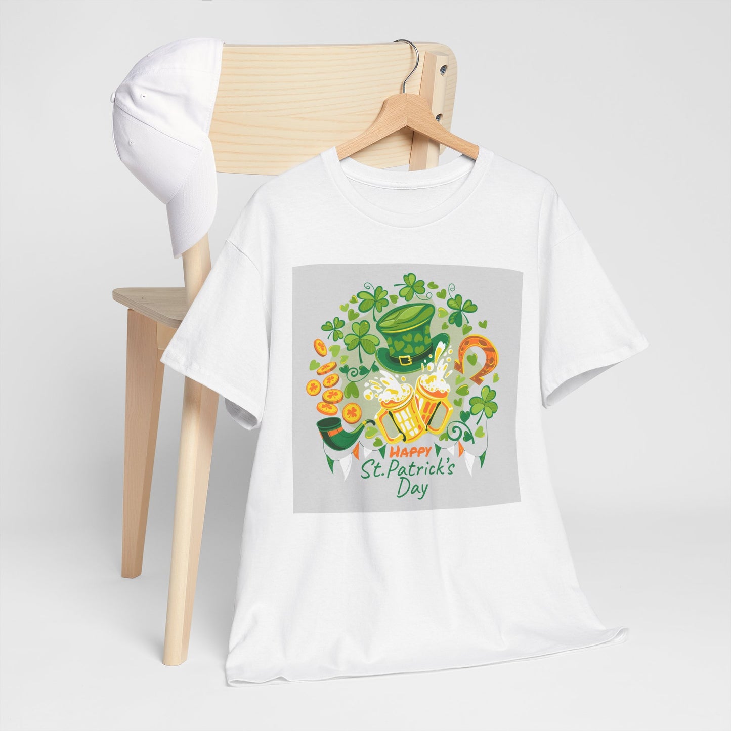 Unisex St. Patrick's Day Tee — 'Happy St. Patrick's Day' Shamrock & Leprechaun Hat Graphic (Limited Edition)