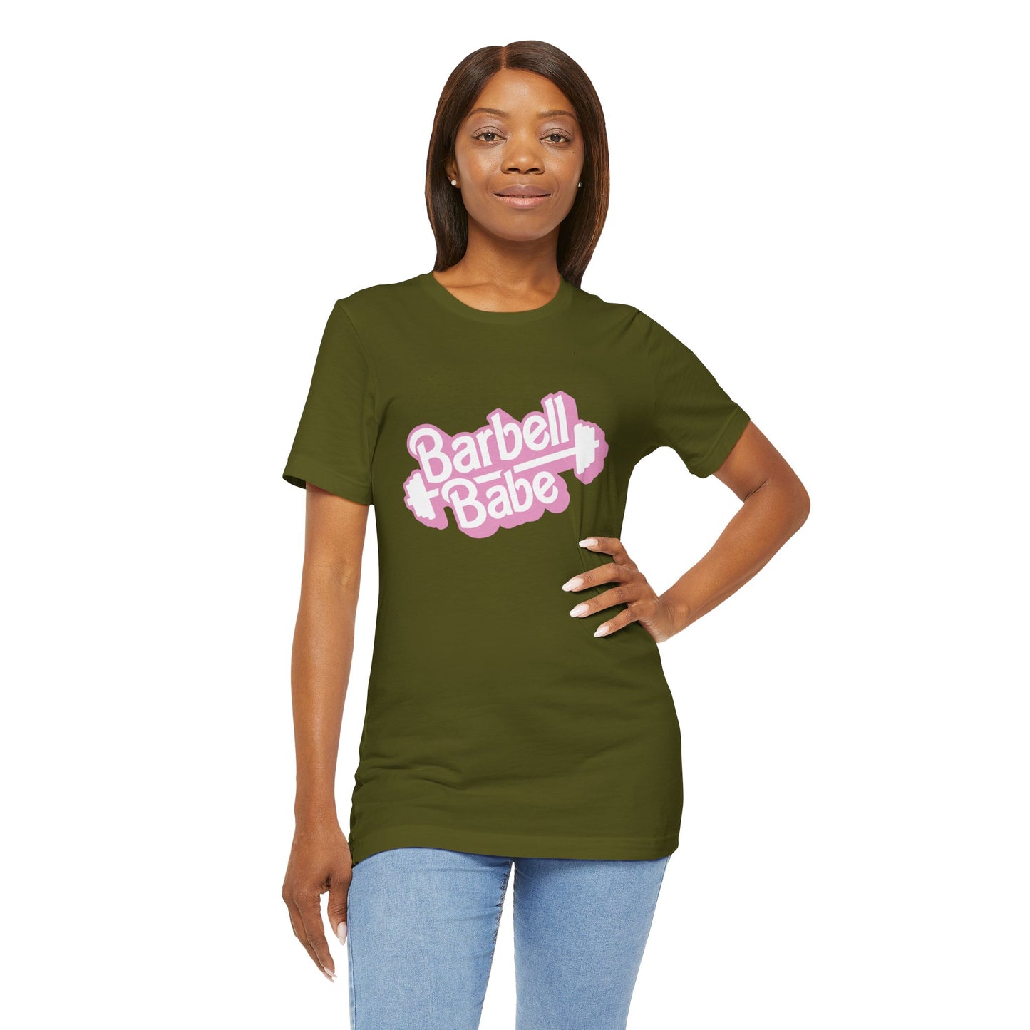 Women's Barbell Babe Tee - Girly and Cute Design