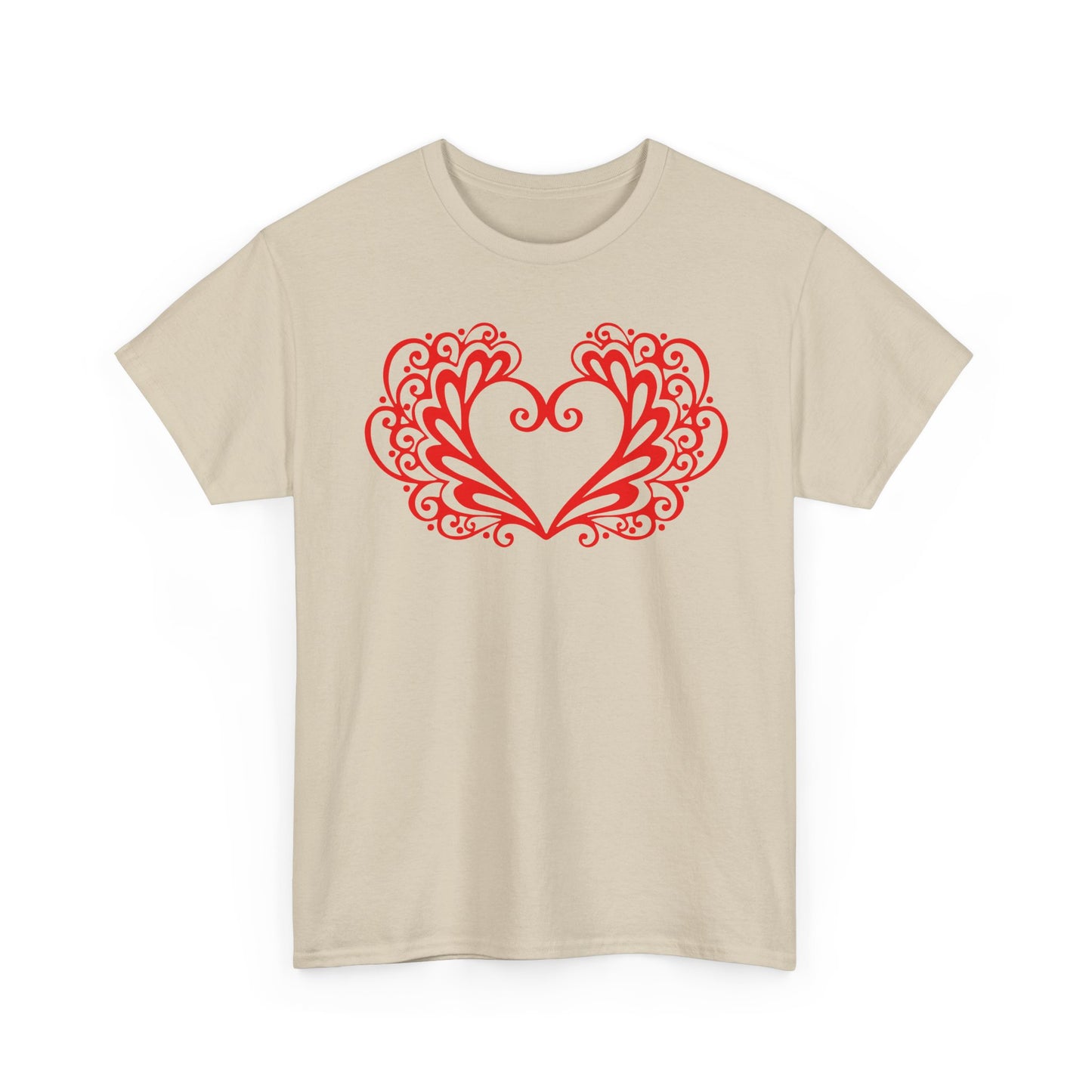 Heart Swirl Graphic Tee — Romantic Red Heart Couple T‑Shirt (Unisex Limited Edition)