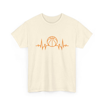 Basketball Heartbeat Tee — Basketball Pulse Graphic T-Shirt