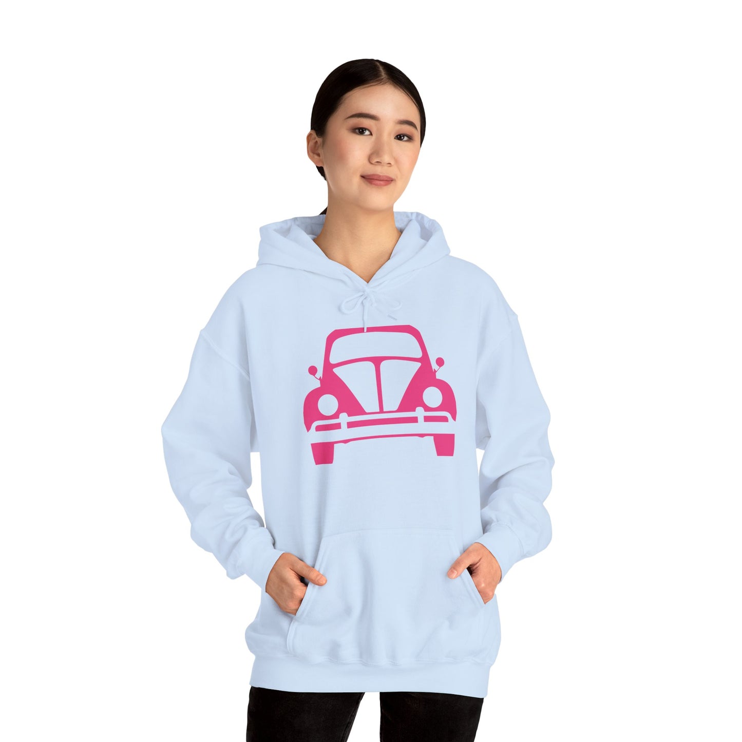 Pink Beetle Car Hoodie - Women's Hoodie