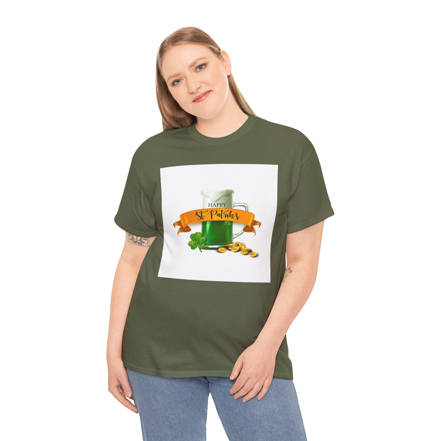 Unisex St. Patrick's Day Tee — 'Happy St. Patrick's' Beer Mug & Gold Coins Design (Limited Edition)