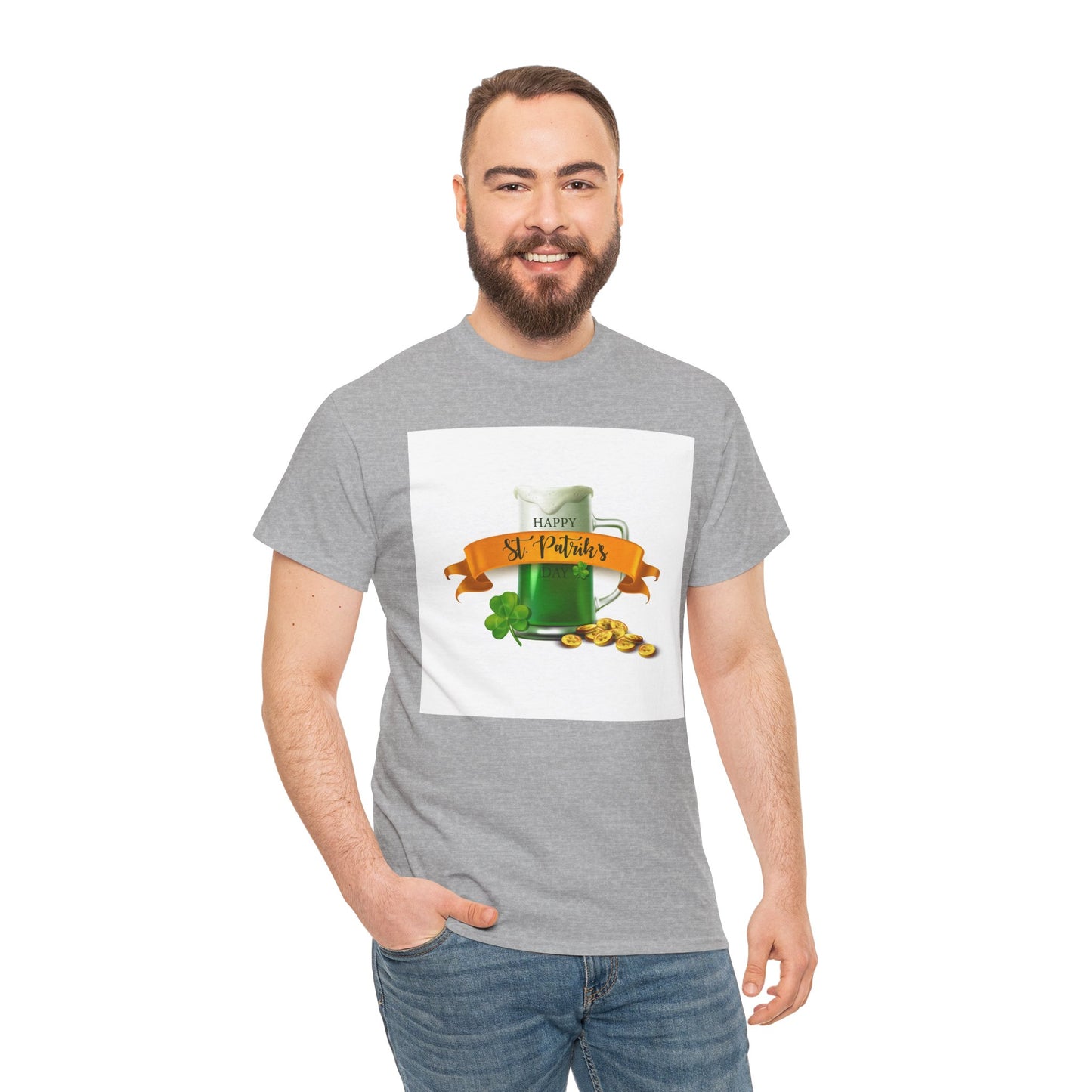 Unisex St. Patrick's Day Tee — 'Happy St. Patrick's' Beer Mug & Gold Coins Design (Limited Edition)