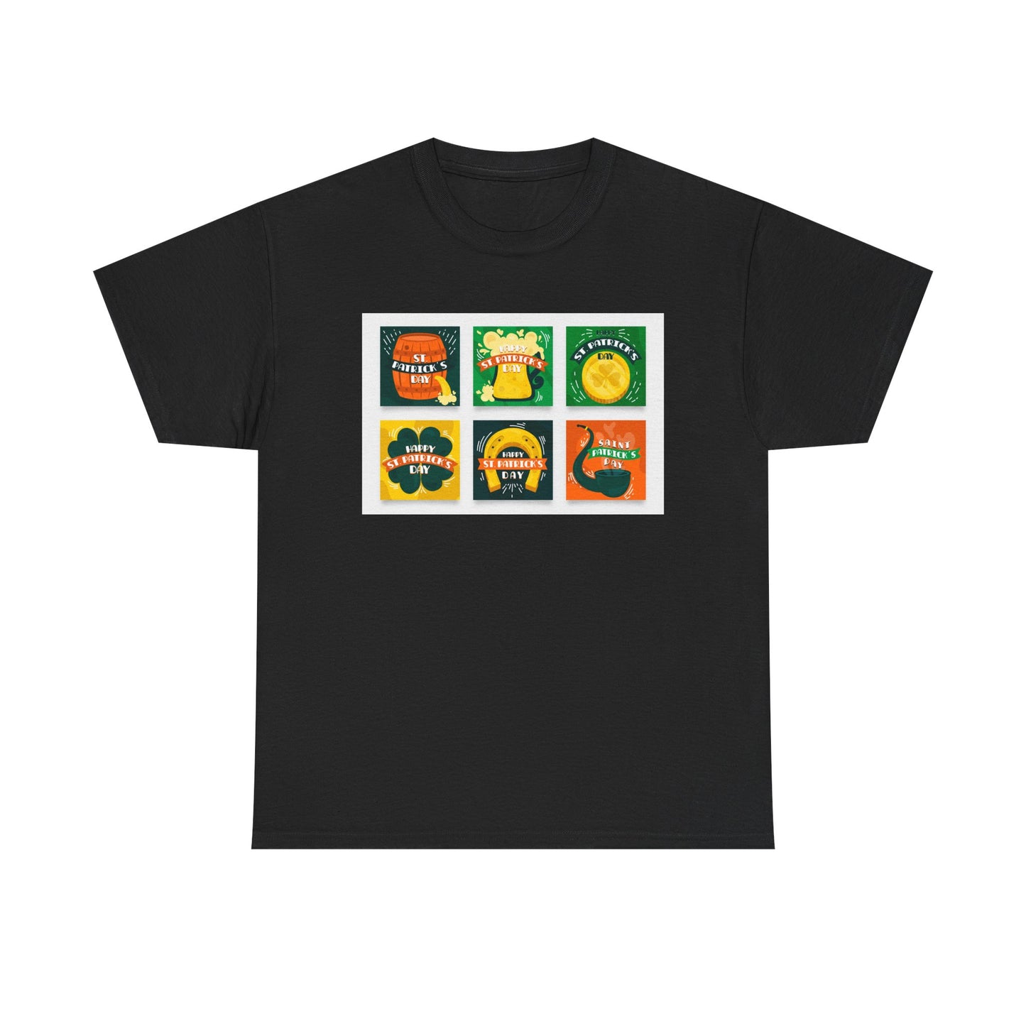 Unisex Retro St. Patrick’s Day Icons T-Shirt — Lucky Clover & Beer Graphic Tee (Limited Edition)