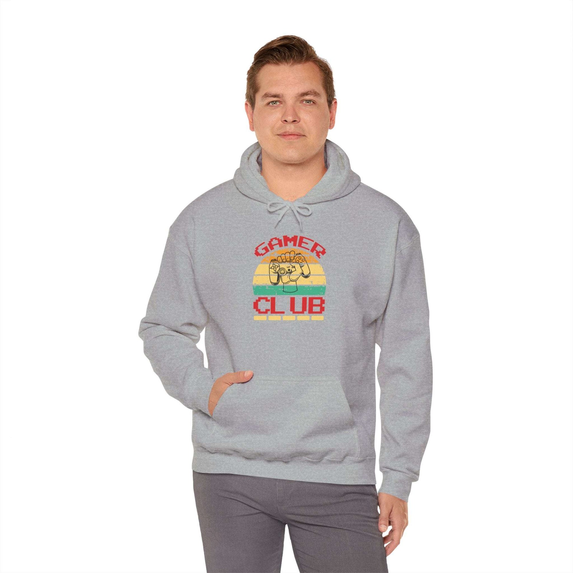 Gamer Club with Controller Design Men's Hoodie