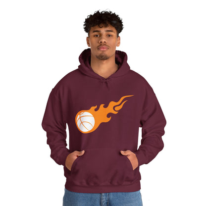 Fire Basketball Hoodie - Men's Varsity Hooded Sweatshirt