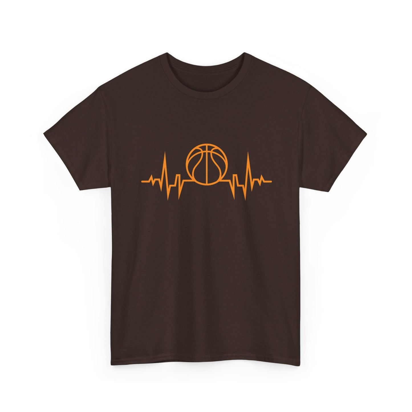 Basketball Heartbeat Tee — Basketball Pulse Graphic T-Shirt