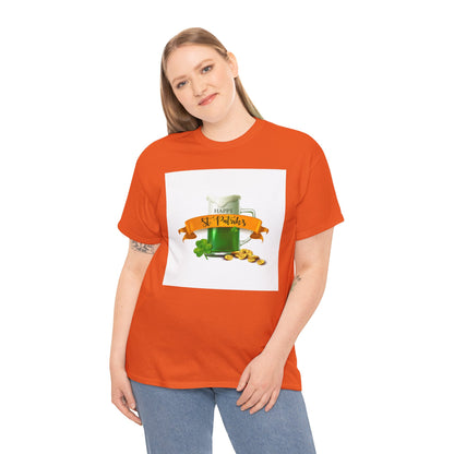 Unisex St. Patrick's Day Tee — 'Happy St. Patrick's' Beer Mug & Gold Coins Design (Limited Edition)