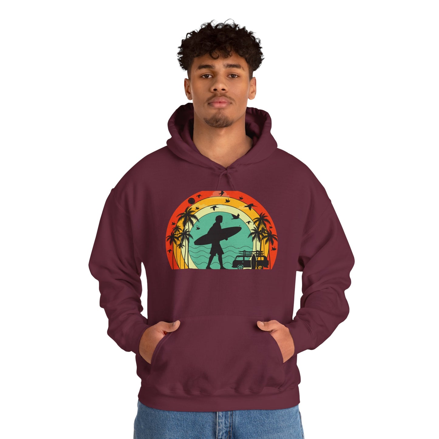 Retro Vintage Surfer Men's Hoodie