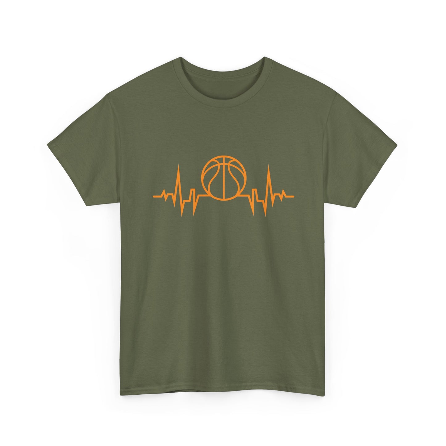 Basketball Heartbeat Tee — Basketball Pulse Graphic T-Shirt