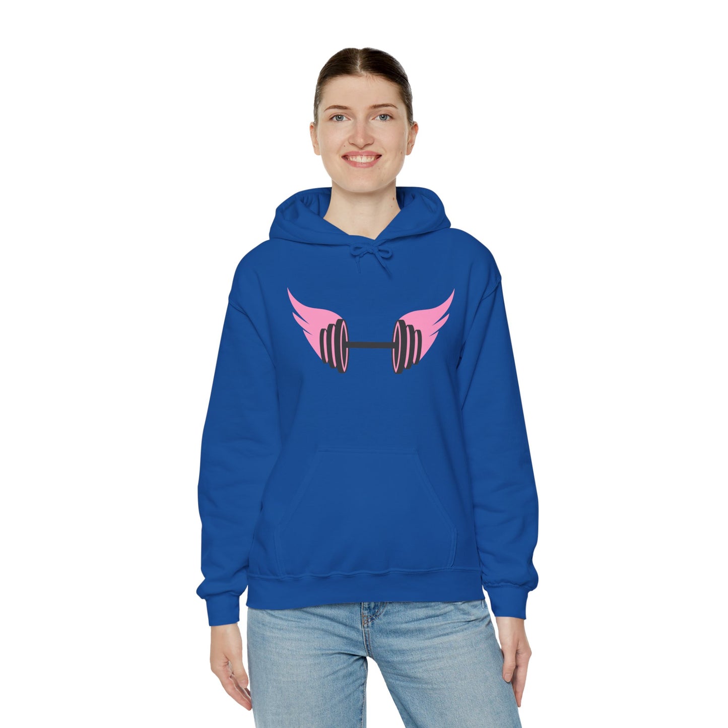 Women's Hoodie - Strong Barbell With Wings