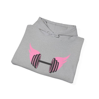 Women's Hoodie - Strong Barbell With Wings