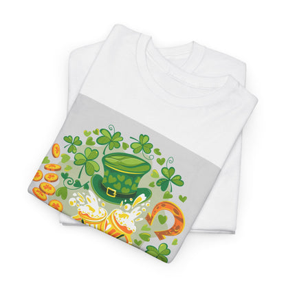 Unisex St. Patrick's Day Tee — 'Happy St. Patrick's Day' Shamrock & Leprechaun Hat Graphic (Limited Edition)