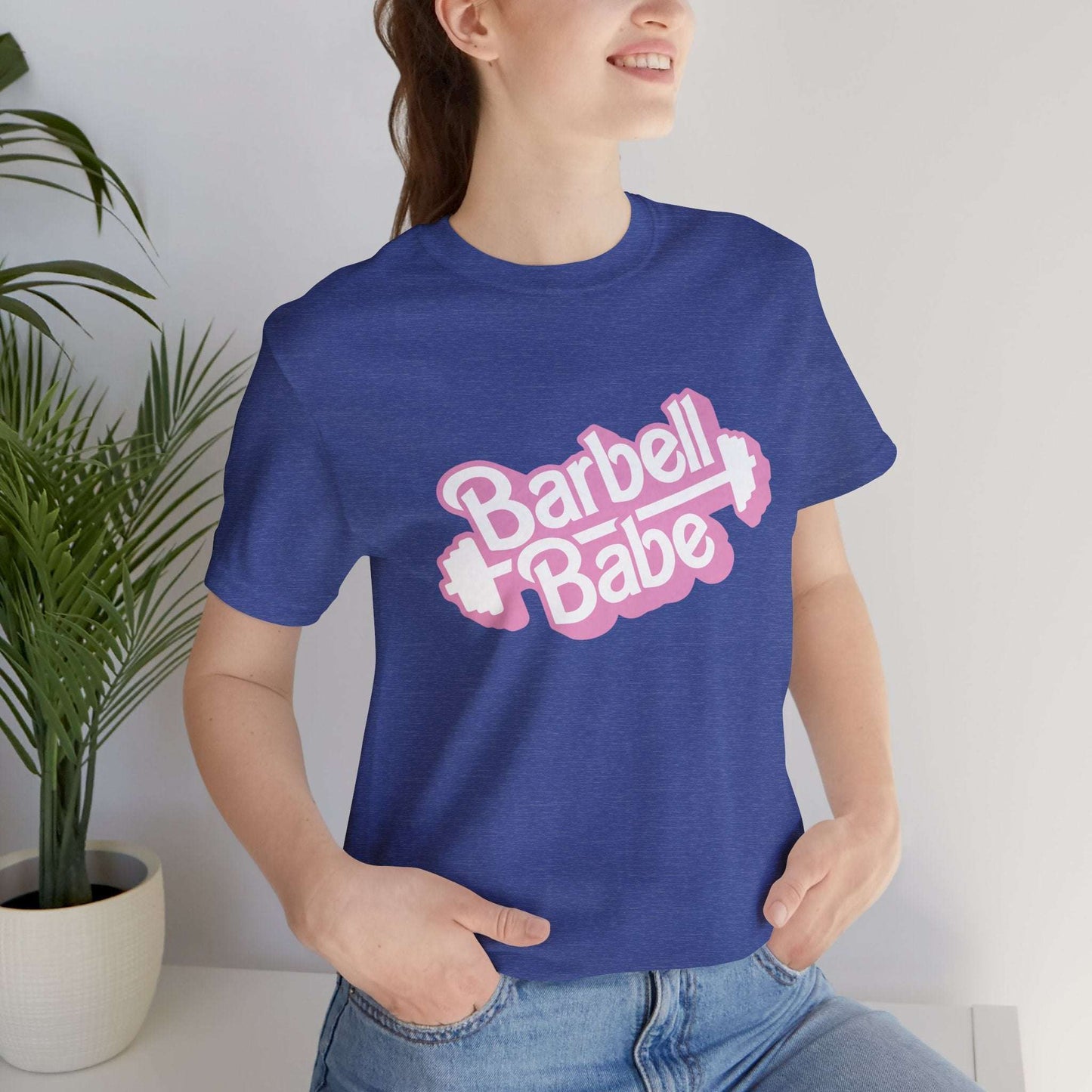 Women's Barbell Babe Tee - Girly and Cute Design